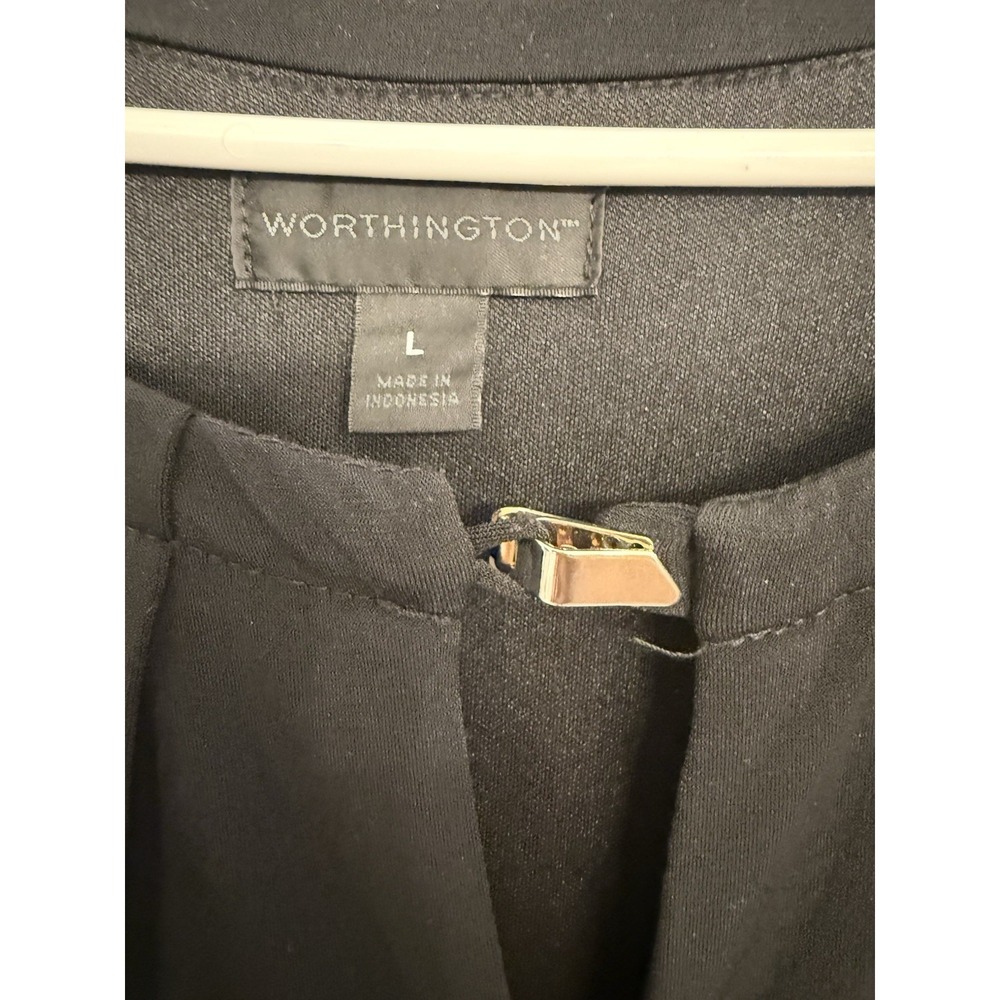 Woman's Worthington Sleeveless Black Maxi Dress Size Large - Picture 5 of 6
